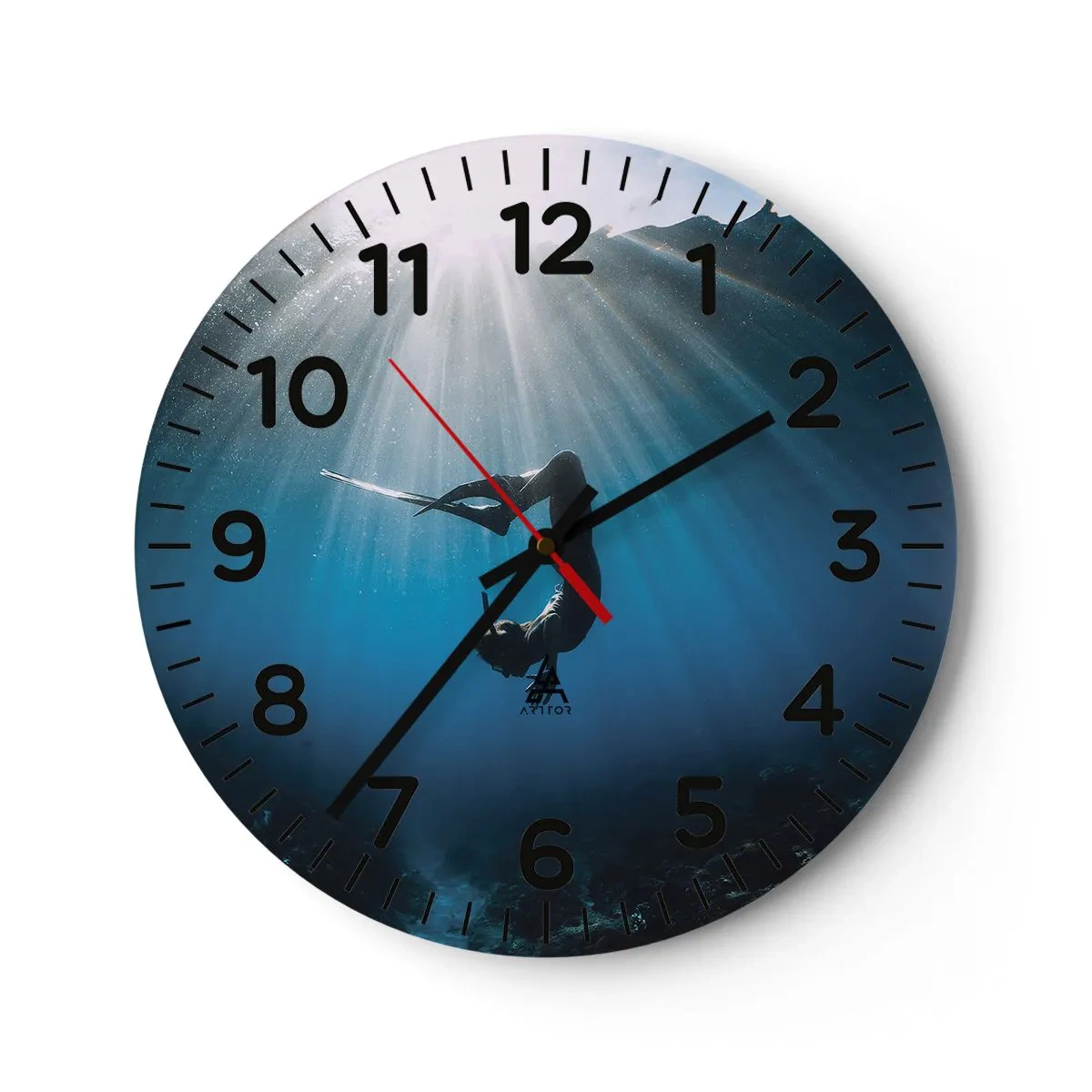 Horloge murale - Pendule murale - Dans sous-marine - 40x40 cm