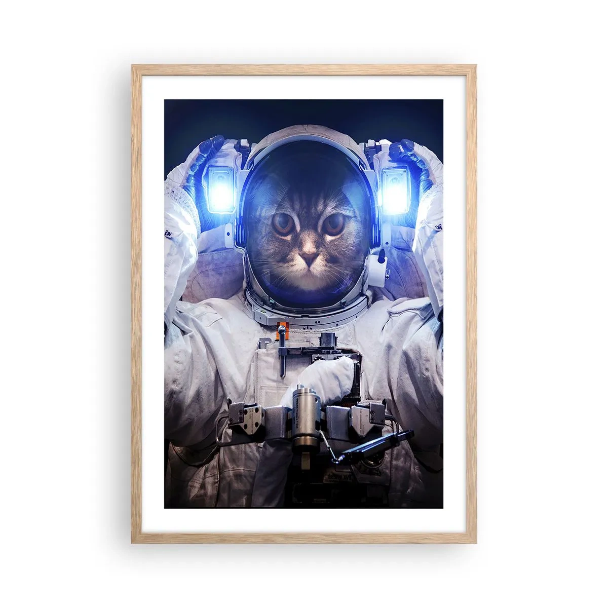 Affiche dans un chêne clair - Poster - Houston, vous avez un problème - 50x70 cm