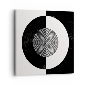 Impression sur toile - Image sur toile - Harmonie de noir et blanc - 40x40 cm