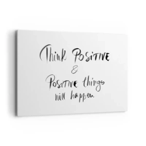 Impression sur toile - Image sur toile - Lettrage inspirant en noir sur fond blanc - 120x80cm - Comment vivre? - Décoration murale moderne pour le salon et la chambre ARTTOR