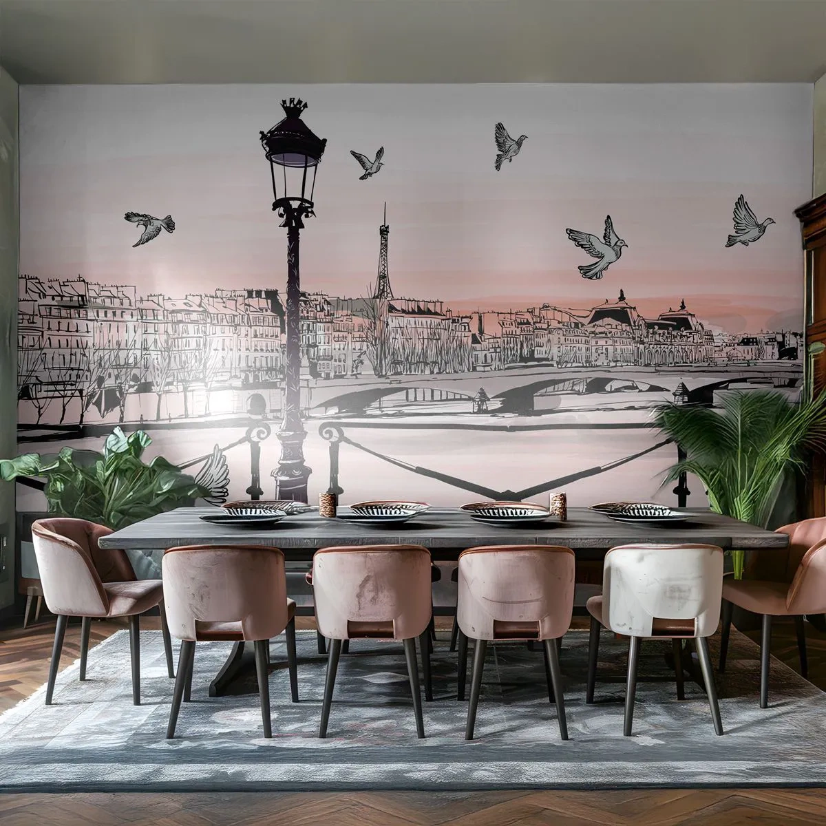 Papier peint sur mesure Standard Eco - Sur les toits de Paris - Architecture, Ville, Paris