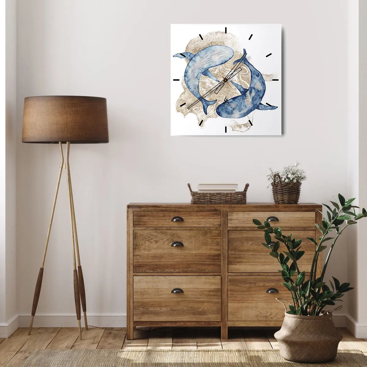 Horloge murale - Pendule murale - Amis ou amoureux? - 40x40 cm