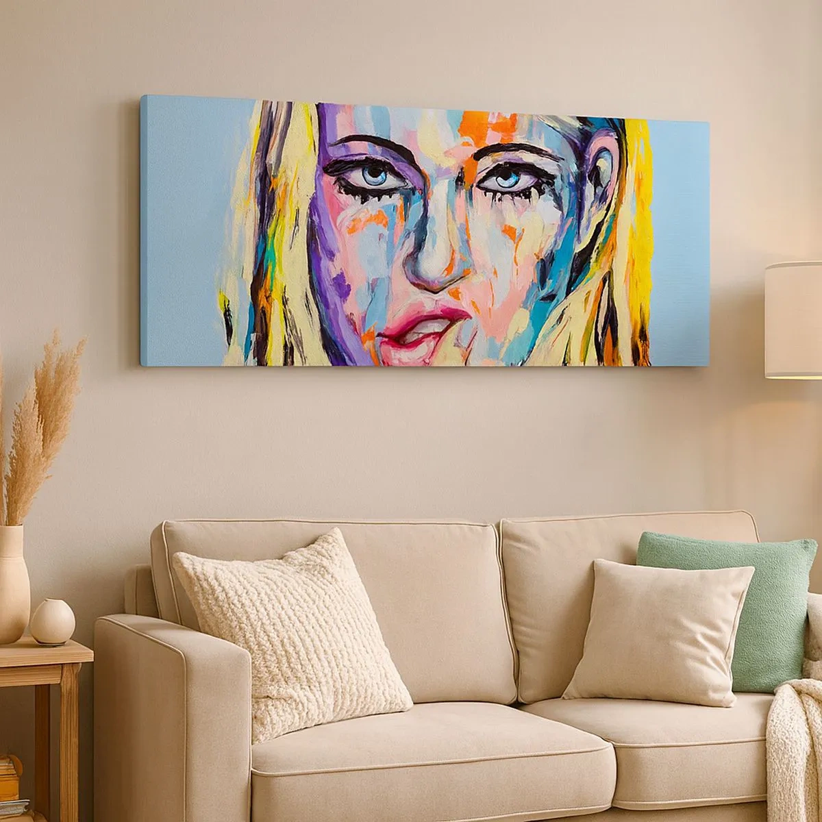 Impression sur toile - Image sur toile - Regarde-la droit dans les yeux - 100x40 cm