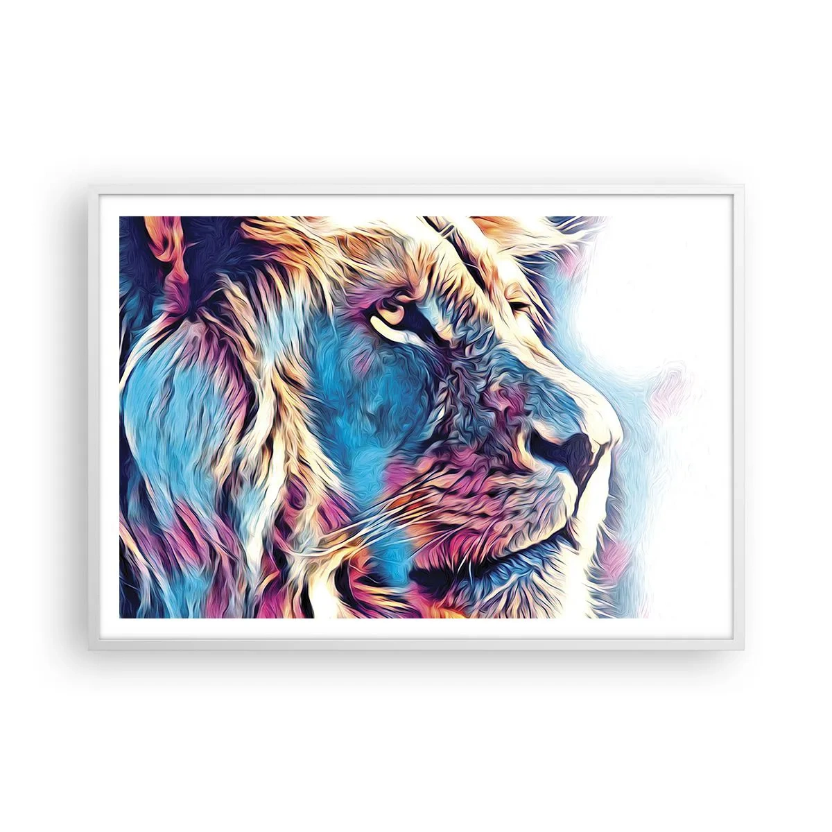 Affiche dans un cadre blanc - Poster - L'intelligence de la nature - 100x70 cm