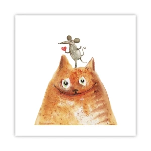 Affiche - Poster - Amour paradoxal - 40x40 cm