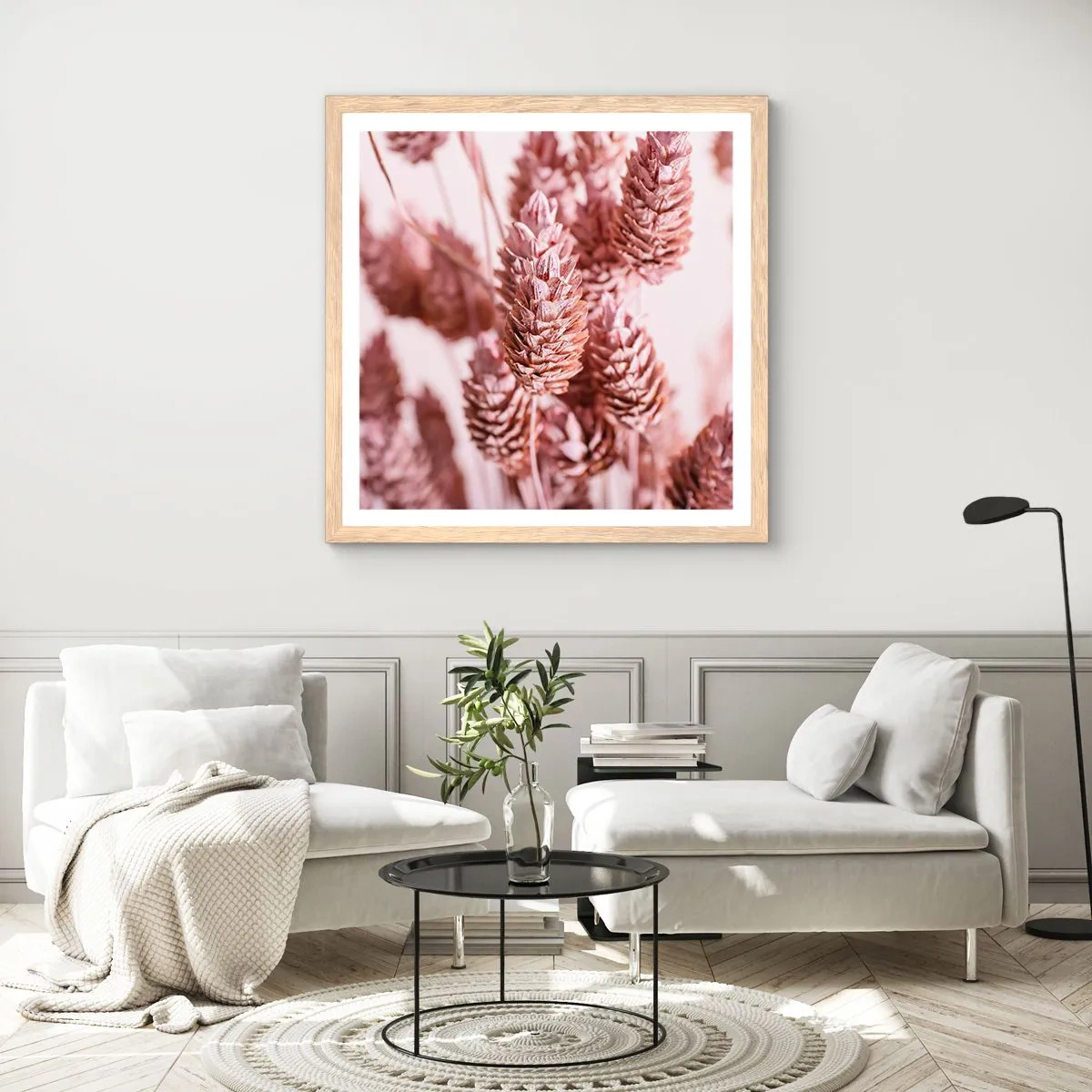 Affiche dans un chêne clair - Poster - Apparemment discret - 60x60 cm