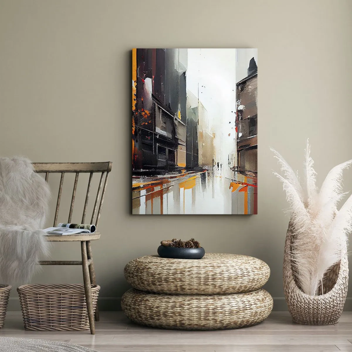 Impression sur toile - Image sur toile - Jour de pluie - 55x100 cm