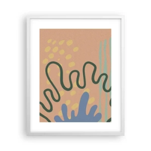 Affiche dans un cadre blanc - Poster - Abstraction : diversité de la nature - 40x50 cm