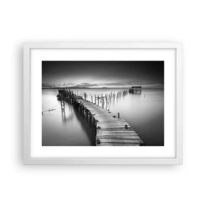 Affiche dans un cadre blanc - Poster - La paix d'un rivage oublié - 40x30 cm