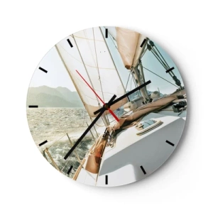Horloge murale - Pendule murale - Toutes voiles dehors - 40x40 cm