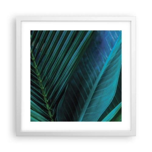 Affiche dans un cadre blanc - Poster - L'anatomie du vert - 40x40 cm
