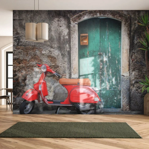 Papier peint sur mesure Premium Sand - Vacances italiennes - Automobile, Scooter, Italie