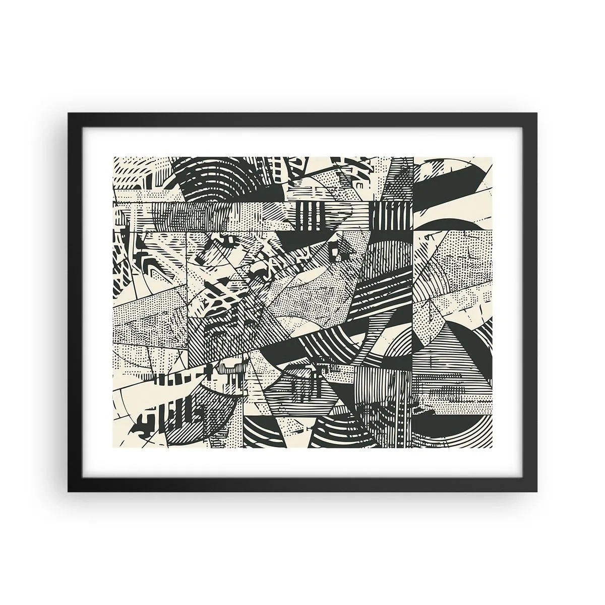 Affiche dans un cadre noir - Poster - Dynamique du modernisme - 50x40 cm