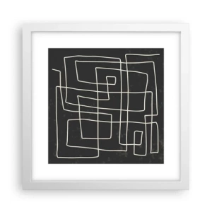 Affiche dans un cadre blanc - Poster - Pas aussi simple - 30x30 cm