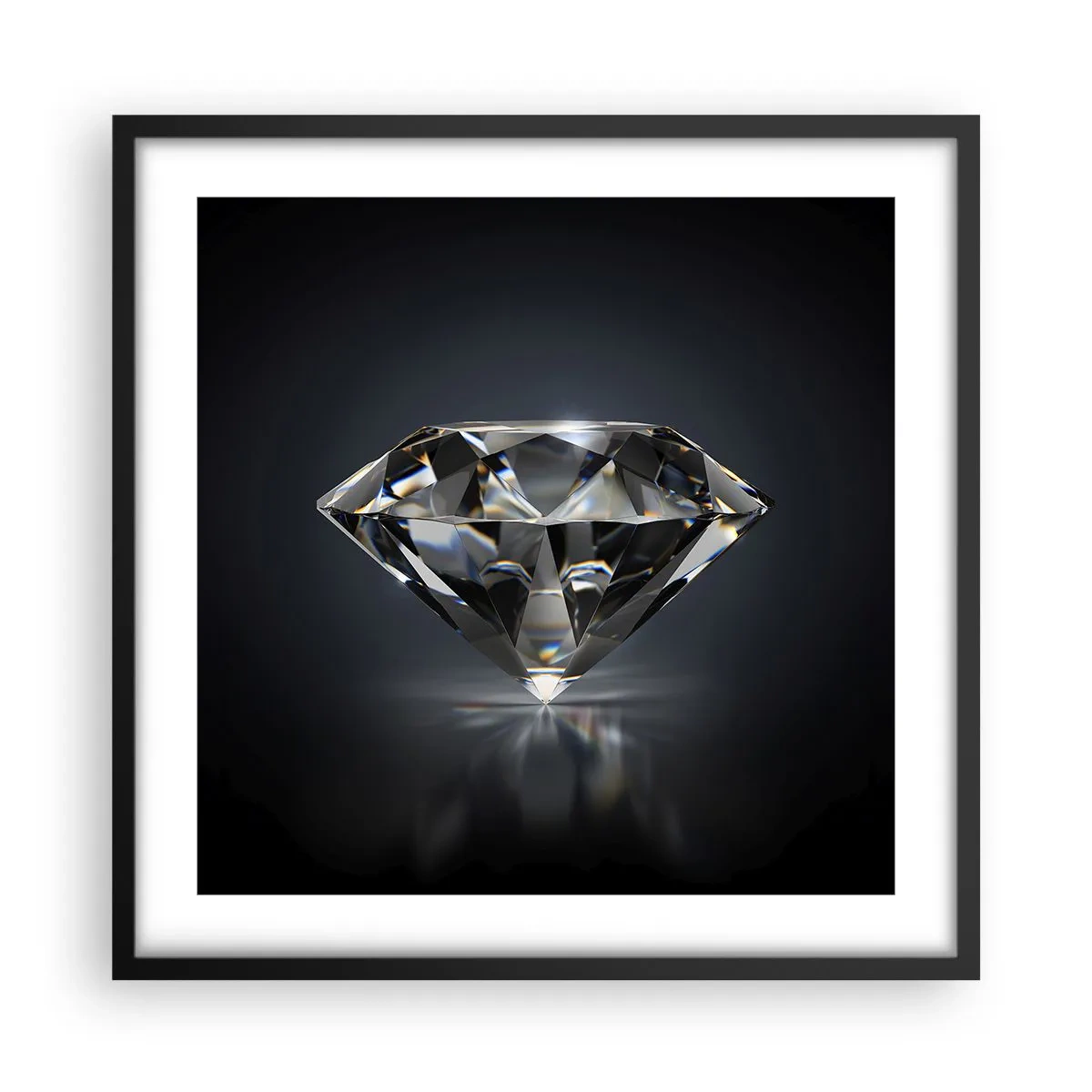 Affiche dans un cadre noir - Poster - La meilleure amie - 50x50 cm