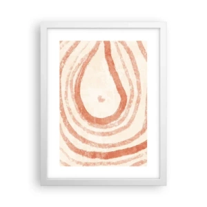 Affiche dans un cadre blanc - Poster - Cercles de corail – composition - 30x40 cm