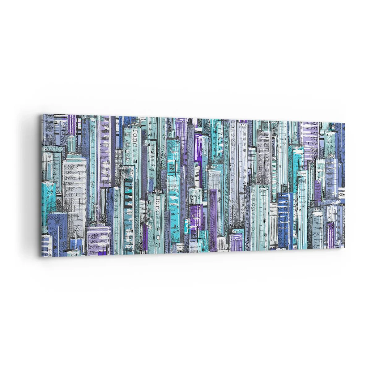 Impression sur toile - Image sur toile - Bleuâtre avec le ciel - 100x40 cm
