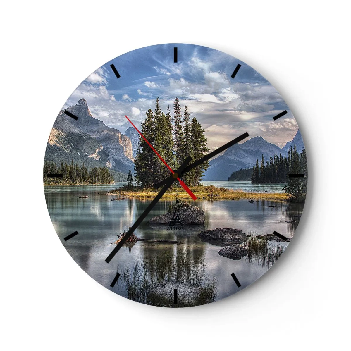 Horloge murale - Pendule murale - Sous les grandes eaux claires - 40x40 cm
