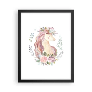 Affiche dans un cadre noir - Poster - Invitation au monde des contes de fées - 30x40 cm