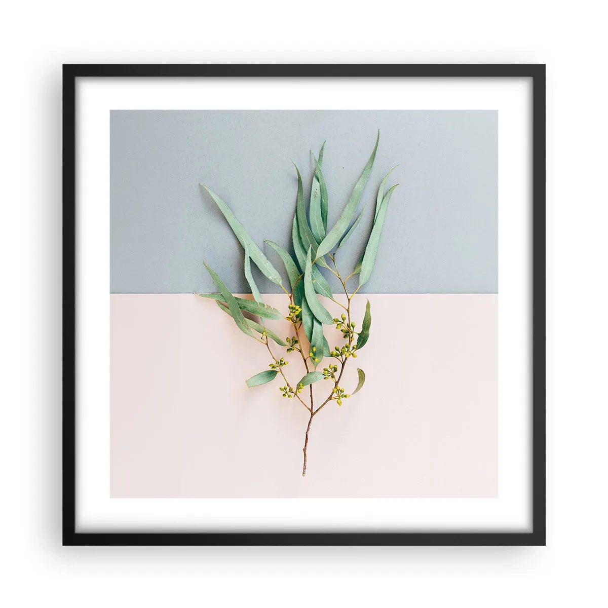 Affiche dans un cadre noir - Poster - Subtilité pastel - 50x50 cm