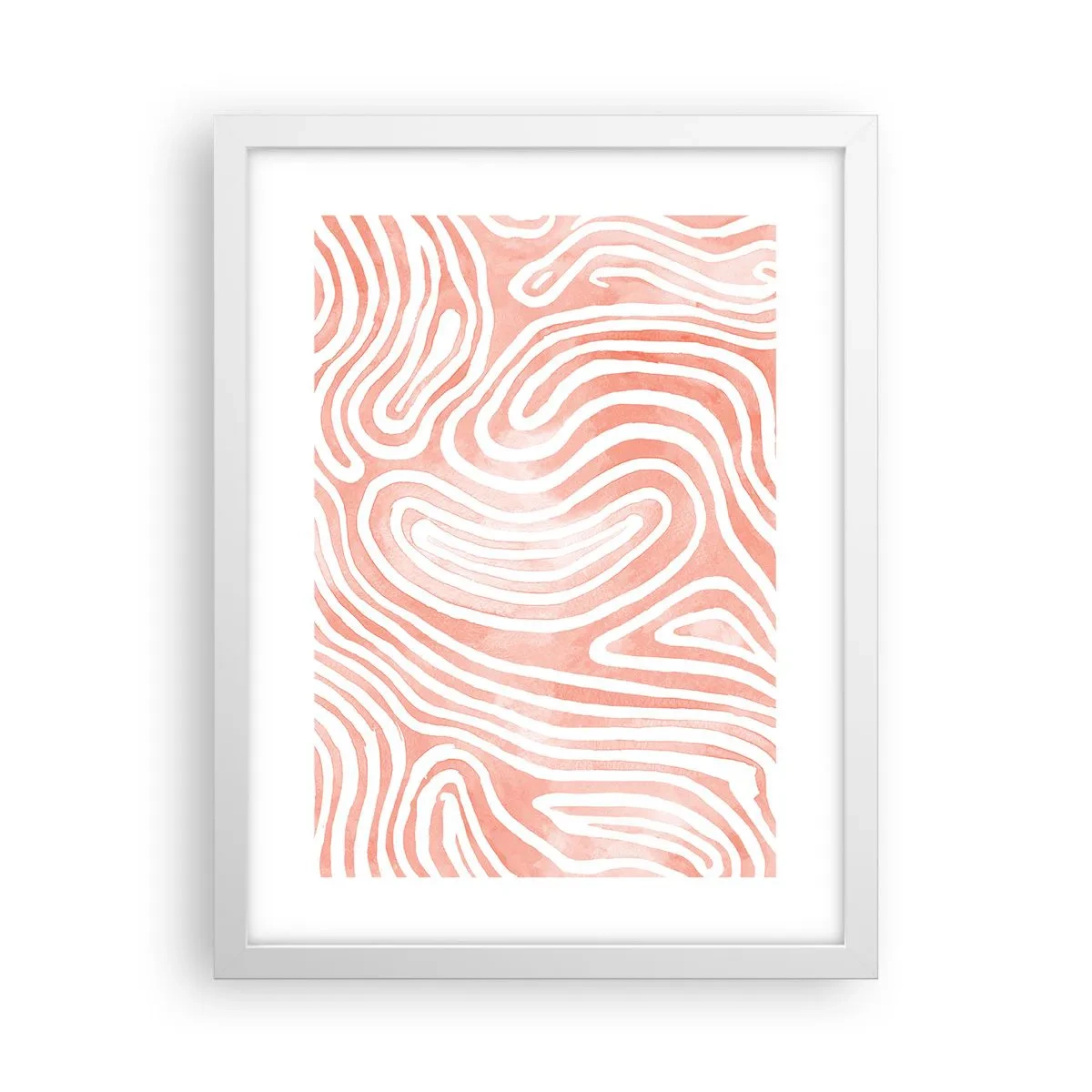 Affiche dans un cadre blanc - Poster - Dans le labyrinthe de corail - 30x40 cm