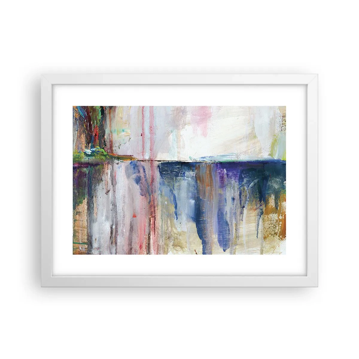 Affiche dans un cadre blanc - Poster - Impressions et associations colorées - 40x30 cm