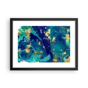 Affiche dans un cadre noir - Poster - Les pétales du soleil - 40x30 cm