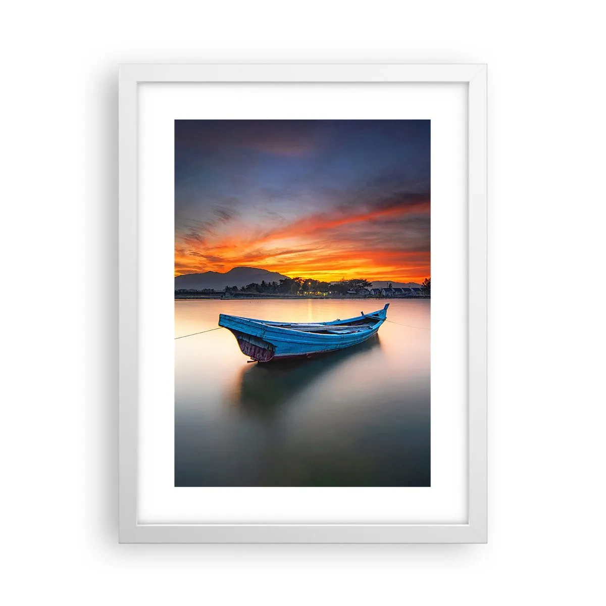 Affiche dans un cadre blanc - Poster - Une bonne nuit arrive - 30x40 cm