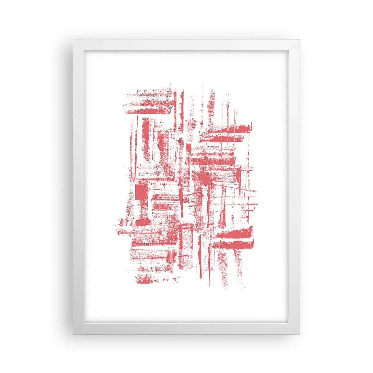 Affiche dans un cadre blanc - Poster - La ville rouge - 30x40 cm