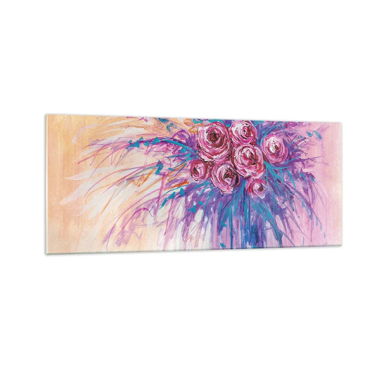 Impression sur verre - Image sur verre - Fontaine aux roses - 100x40 cm