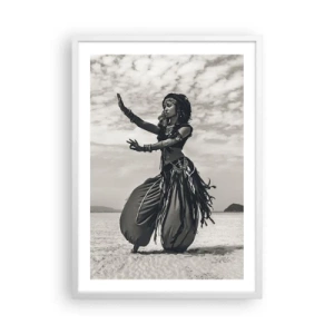 Affiche dans un cadre blanc - Poster - Danse des îles du sud - 50x70 cm