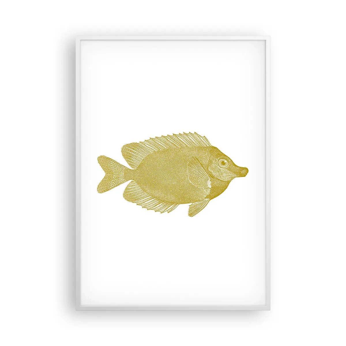 Affiche dans un cadre blanc - Poster - Du poisson et c'est tout - 70x100 cm