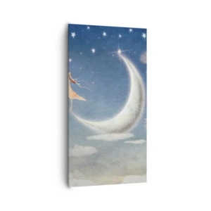 Impression sur toile - Image sur toile - Valise bleue - 65x120 cm