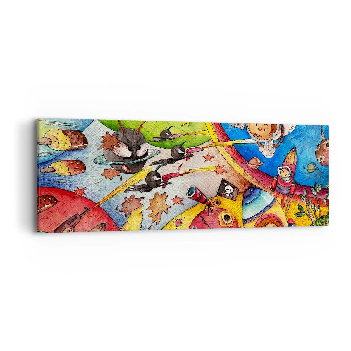 Impression sur toile - Image sur toile - Grande aventure spatiale - 90x30 cm