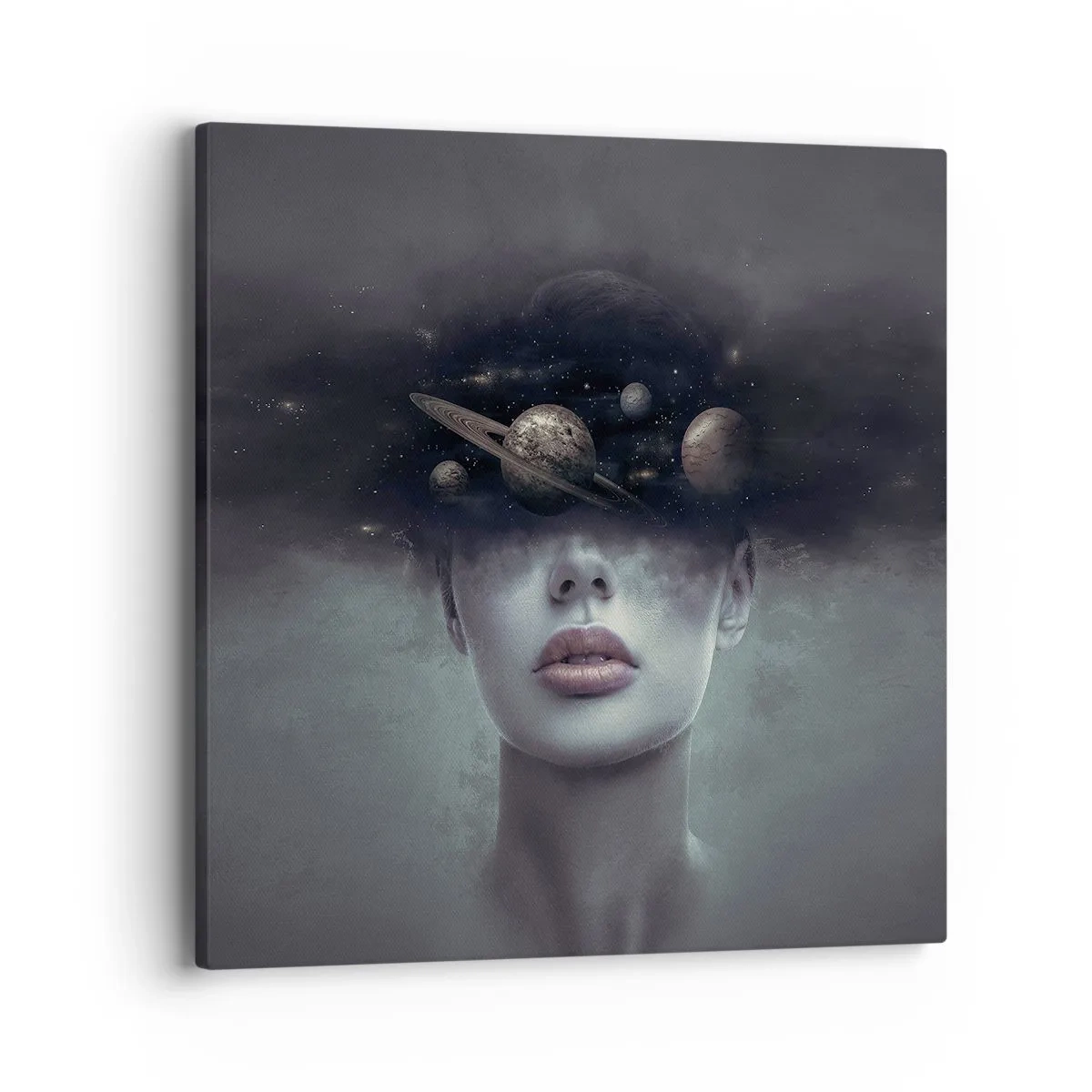 Impression sur toile - Image sur toile - Et les planètes deviennent folles... - 40x40 cm