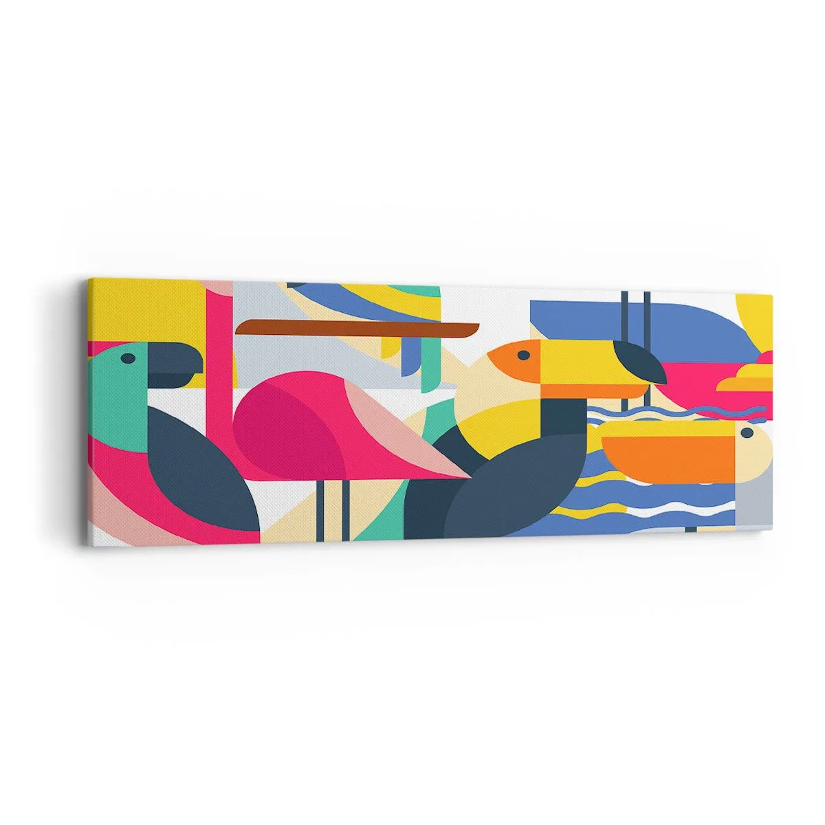 Impression sur toile - Image sur toile - Fête des oiseaux - 90x30 cm