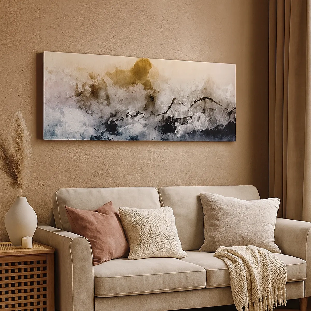 Impression sur toile - Image sur toile - Noyé dans un nuage de brouillard - 30x30 cm
