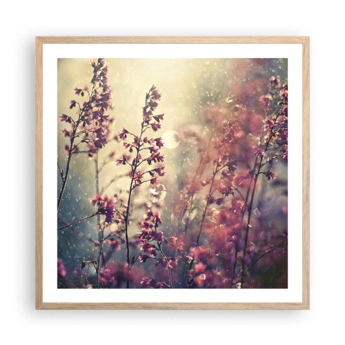 Affiche dans un chêne clair - Poster - Jardin secret - 60x60 cm