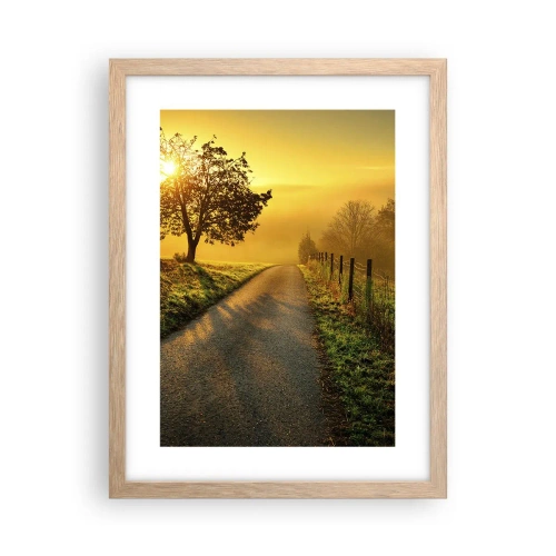 Affiche dans un chêne clair - Poster - Après-midi de miel - 30x40 cm