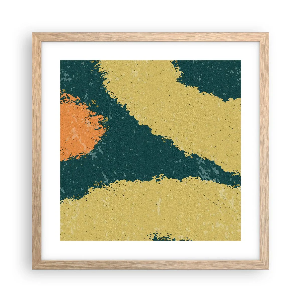 Affiche dans un chêne clair - Poster - Abstraction – mouvement lent - 40x40 cm