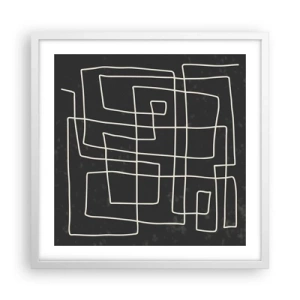 Affiche dans un cadre blanc - Poster - Pas aussi simple - 50x50 cm