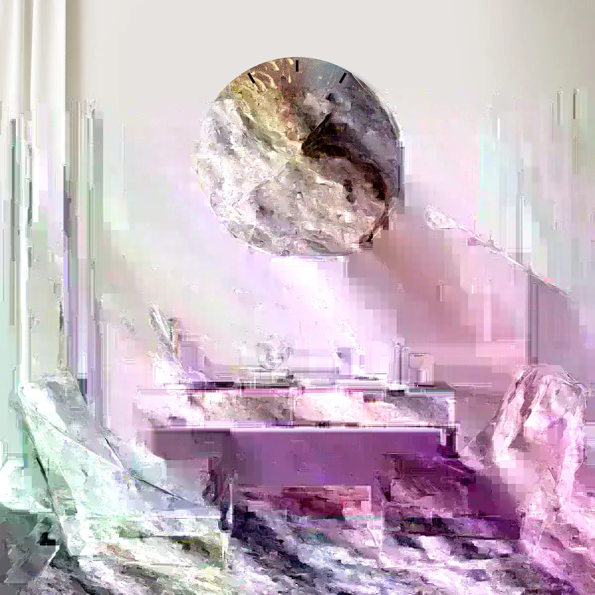 Horloge murale - Pendule murale - Matière et esprit - 30x30 cm