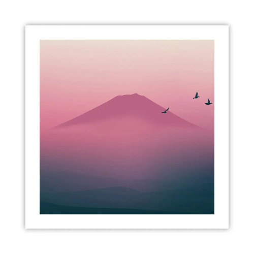 Affiche - Poster - Des pèlerins au dessus des nuages - 50x50 cm