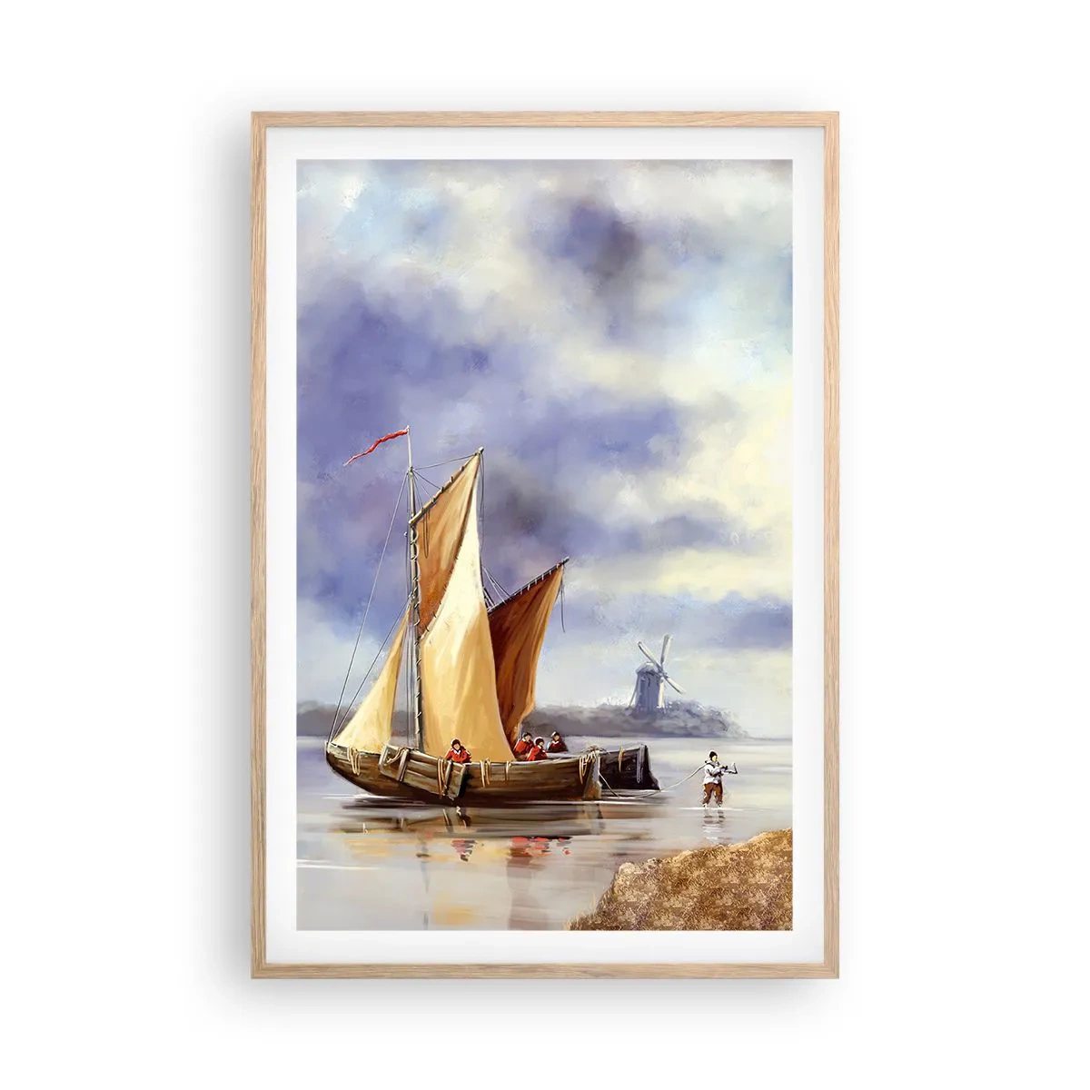 Affiche dans un chêne clair - Poster - Retour de marin - 61x91 cm