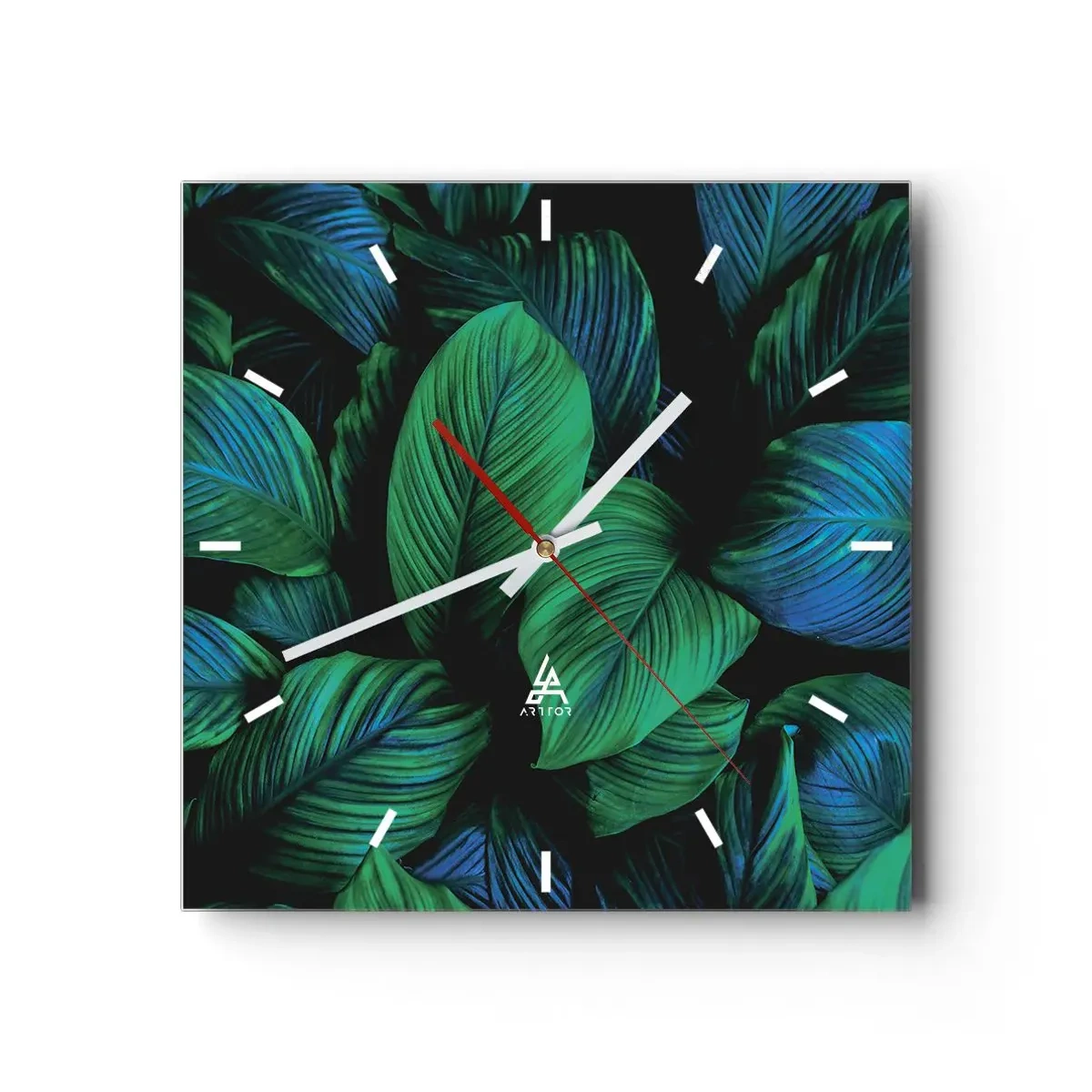 Horloge murale - Pendule murale - Dans la foule verte - 40x40 cm