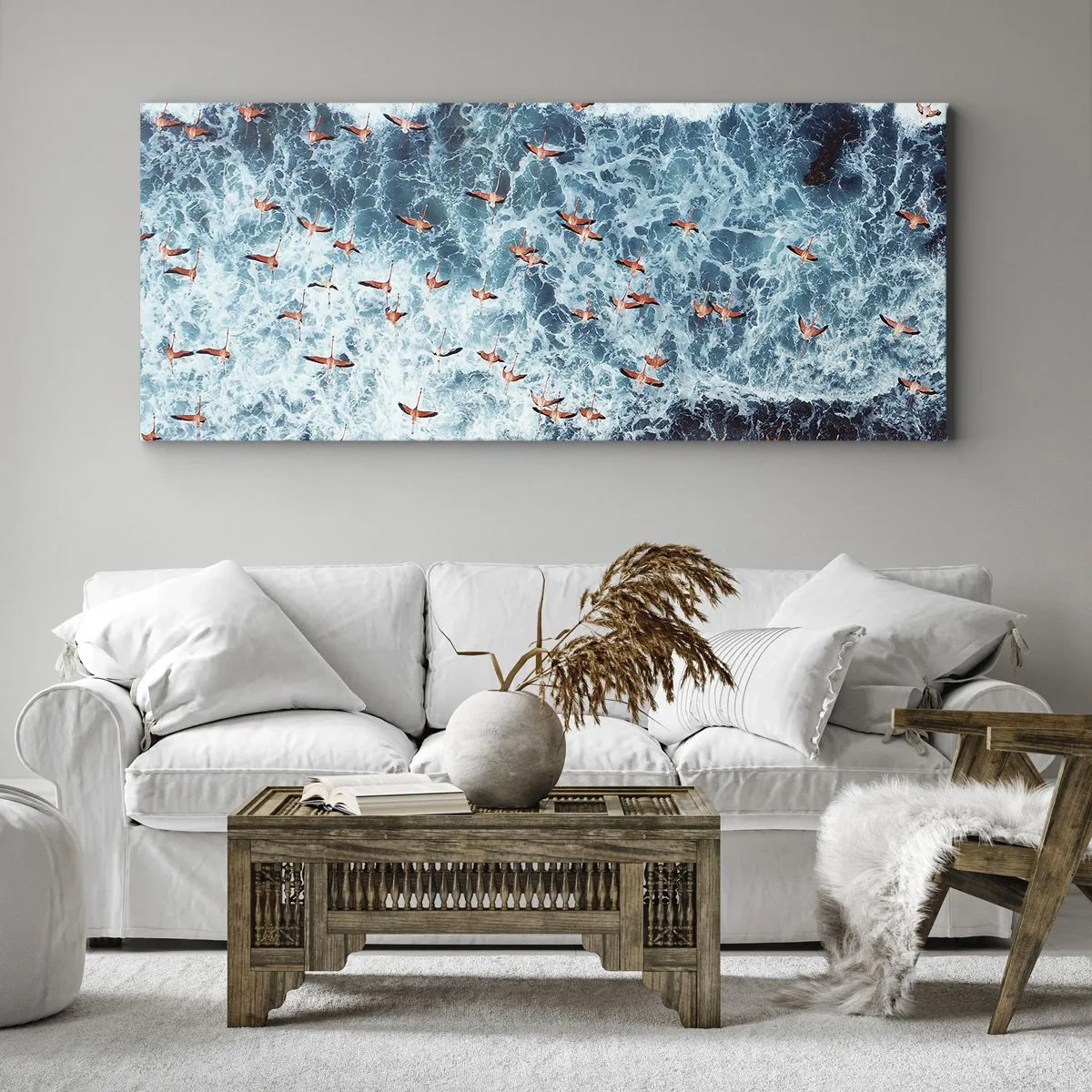 Impression sur toile - Image sur toile - Défilé du bord de mer - 90x30 cm
