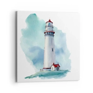 Impression sur toile - Image sur toile - La douce sœur du bleu - 70x70 cm