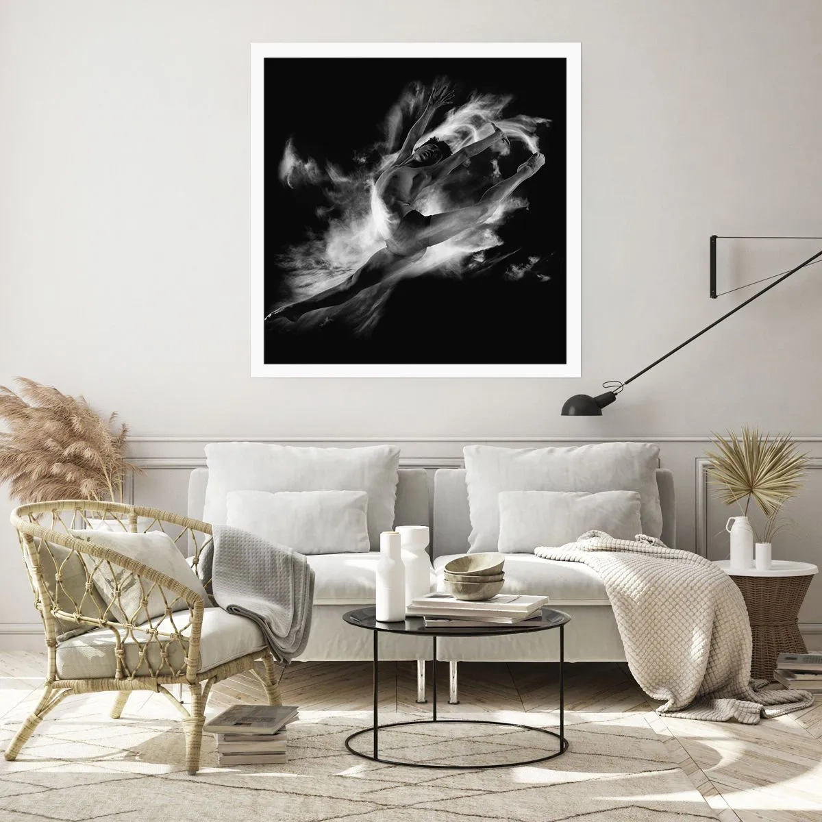 Affiche - Poster - Coincé en l'air - 50x50 cm