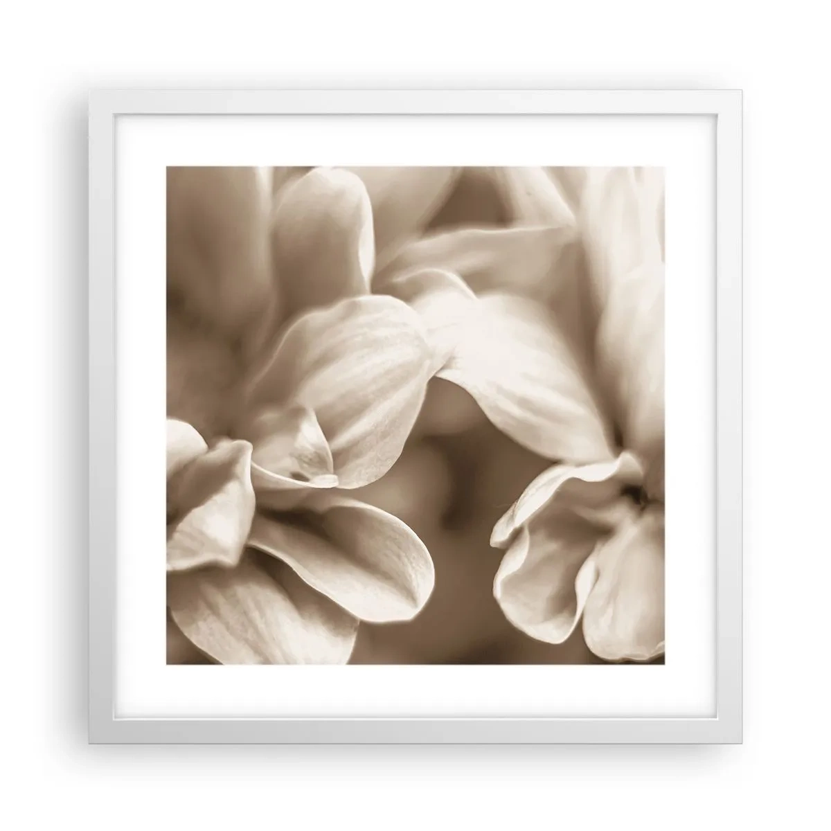 Affiche dans un cadre blanc - Poster - Doux comme un sourire - 40x40 cm