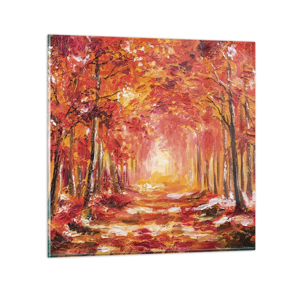 Impression sur verre - Image sur verre - Forêt de cuivre - 30x30 cm